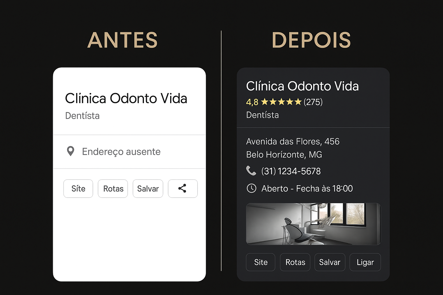 Antes e Depois Clínica